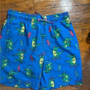 Wonder Nation Blue Dinosaur Swim Trunks